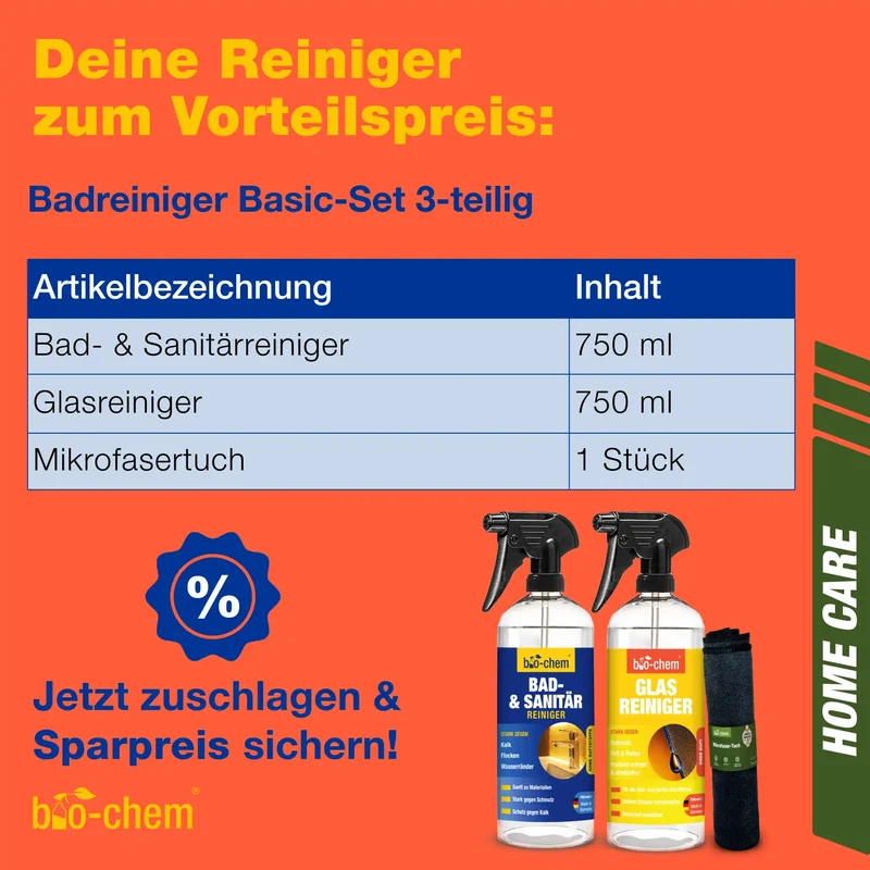 Badreiniger-Set (BASIC 3-teilig)