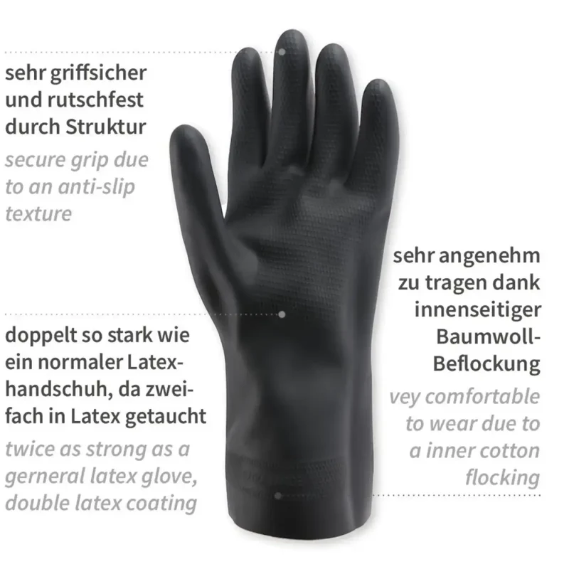 Chemikalienschutzhandschuhe Nova Super 75 Latex 10 Paar