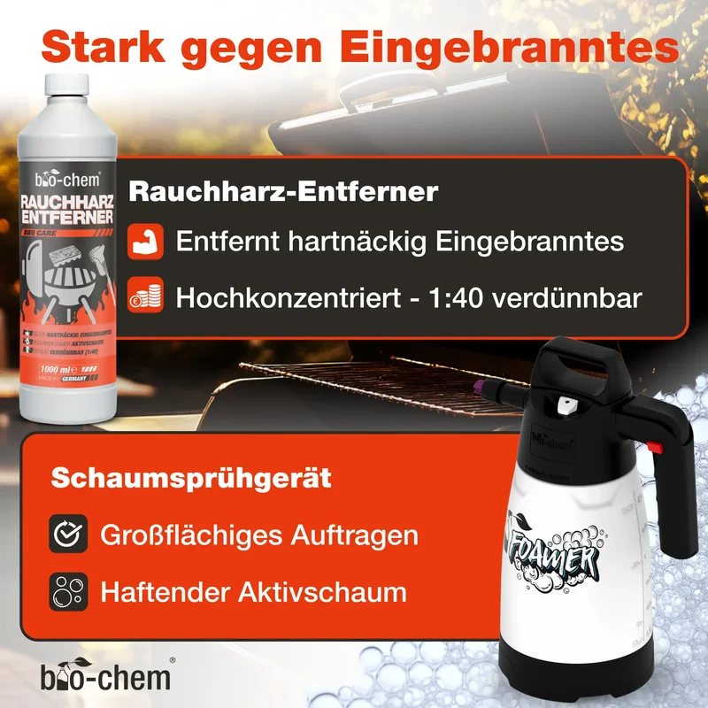 Grillreinigungs-Set mit Foamer (PREMIUM 9-teilig)