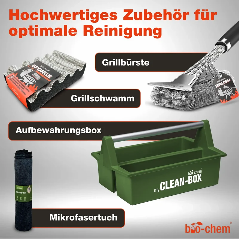 Grillreinigungs-Set mit Foamer (PREMIUM 9-teilig)