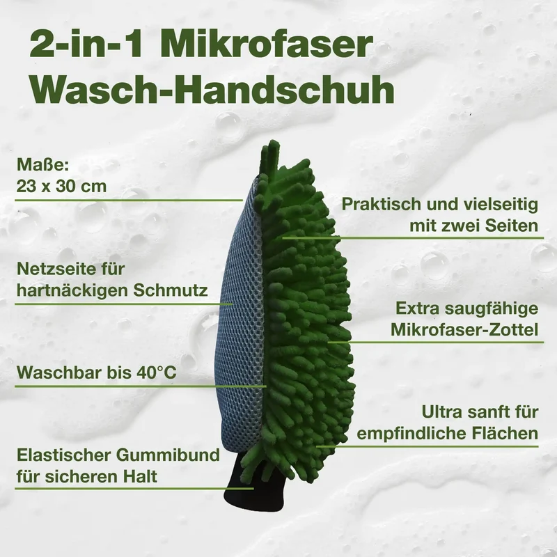 Mikrofaser Waschhandschuh grün
