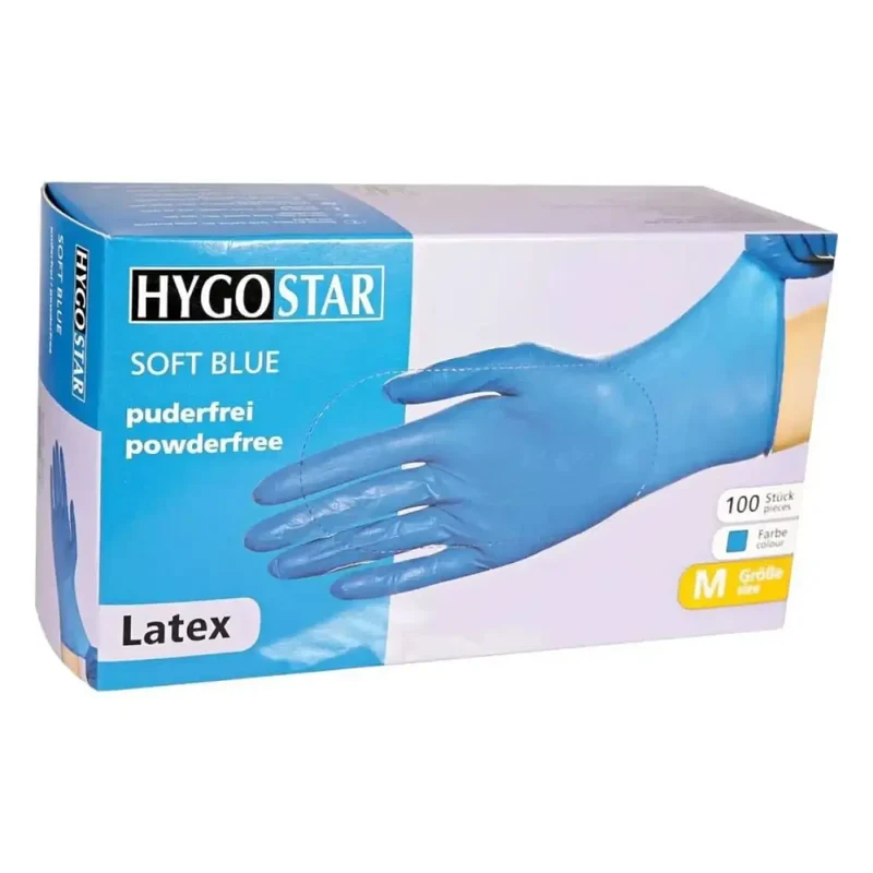 HYGOSTAR Latexhandschuhe Soft Blue puderfrei 100 Stück