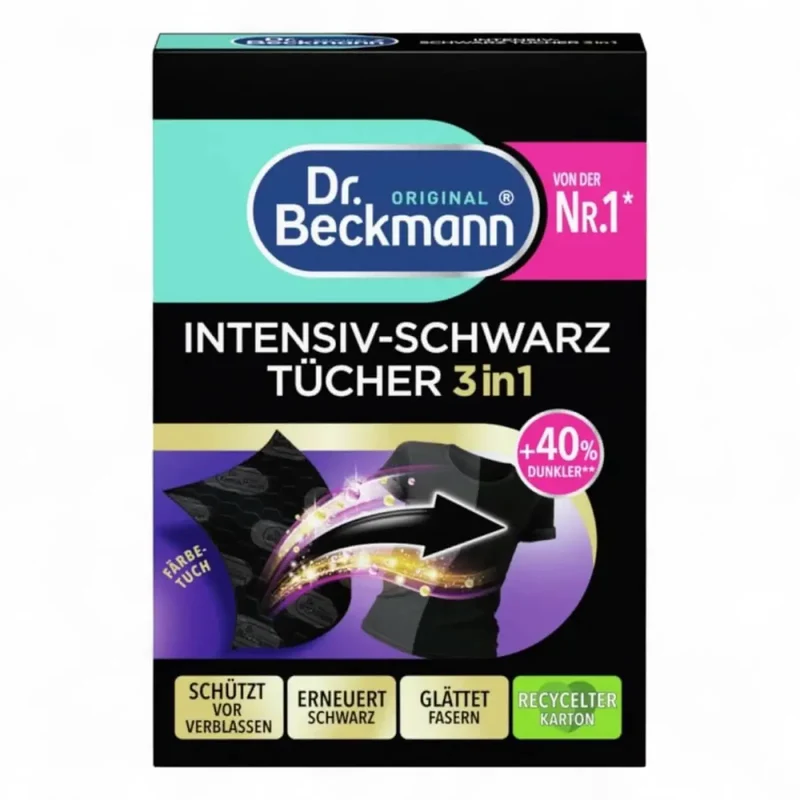 DR. BECKMANN Intensiv-Schwarz-Tücher 3in1