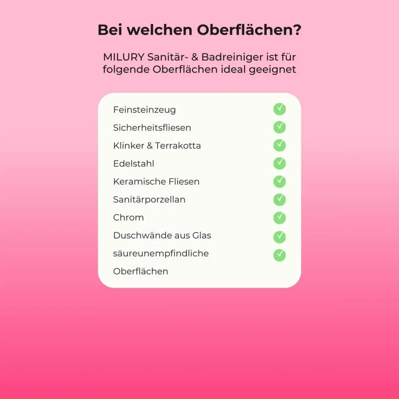 MILURY Badreiniger & Sanitärreiniger Konzentrat 1 Liter