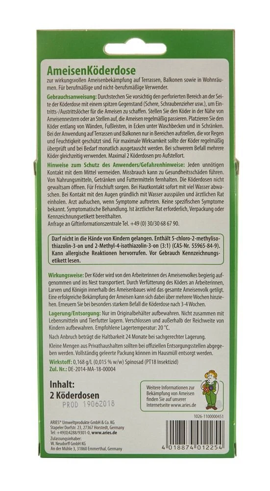 Ameisenköderdose - 2 Stück Packung +