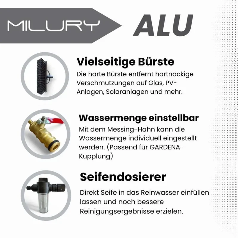 MILURY Aluminium Profi-Teleskopstange