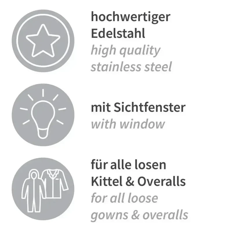 HygoStar Spender für Overalls & Kittel Edelstahl
