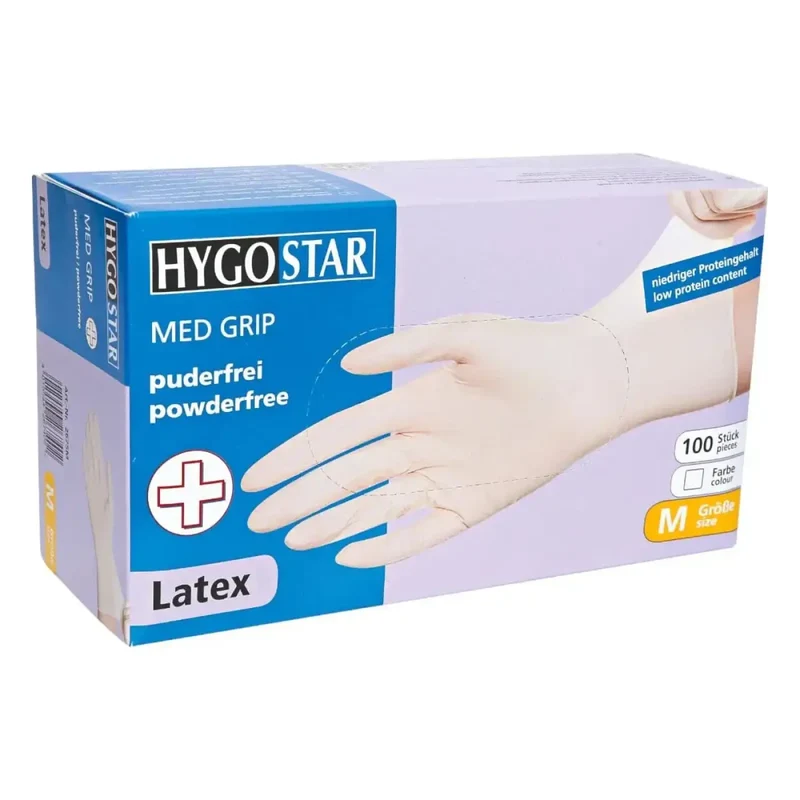 Hygostar Latexhandschuhe Med Grip puderfrei