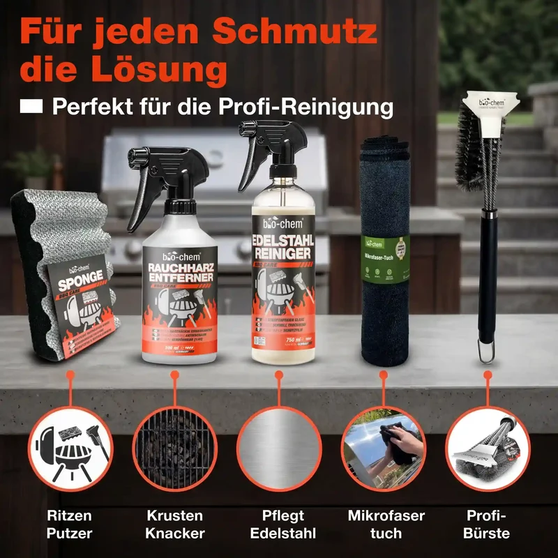 Grillreinigungs Rauchharz-Set (PROFI 5-teilig)