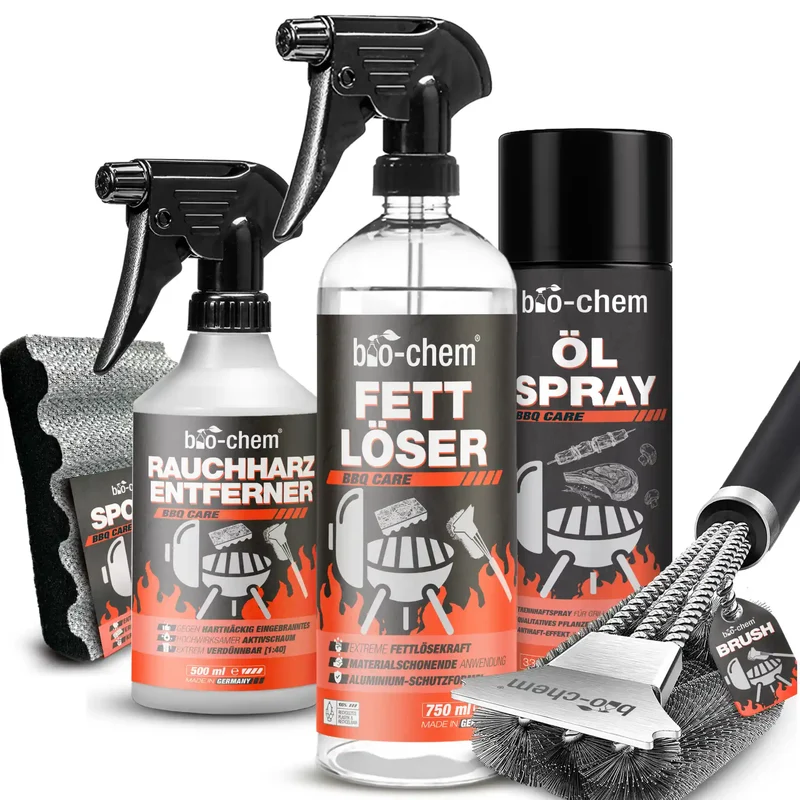 Grillreinigungs-Set mit Ölspray (PROFI 5-teilig)