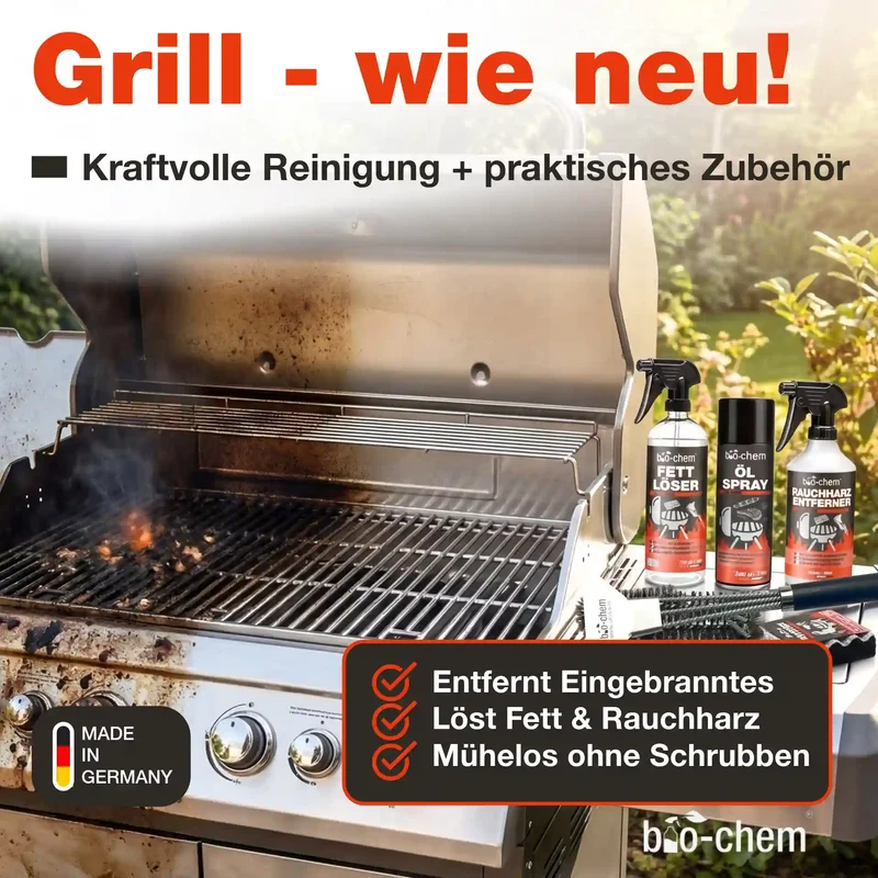 Grillreinigungs-Set mit Ölspray (PROFI 5-teilig)