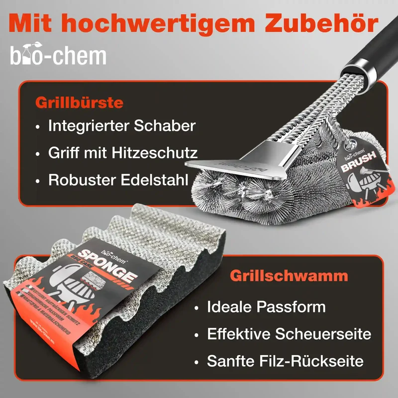 Grillreinigungs-Set mit Ölspray (PROFI 5-teilig)
