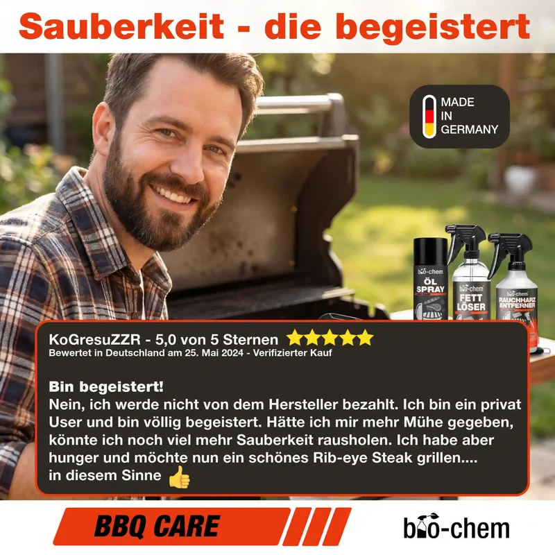 Grillreinigungs-Set mit Ölspray (PROFI 5-teilig)