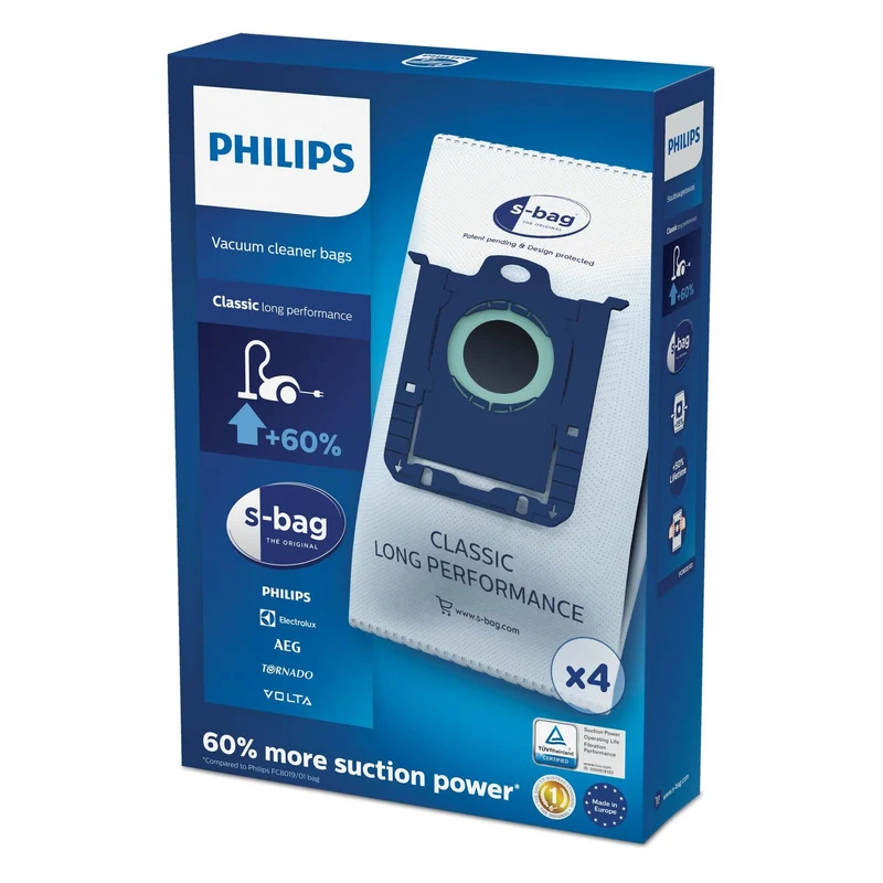 Philips s-bag 4 x Staubsaugerbeutel