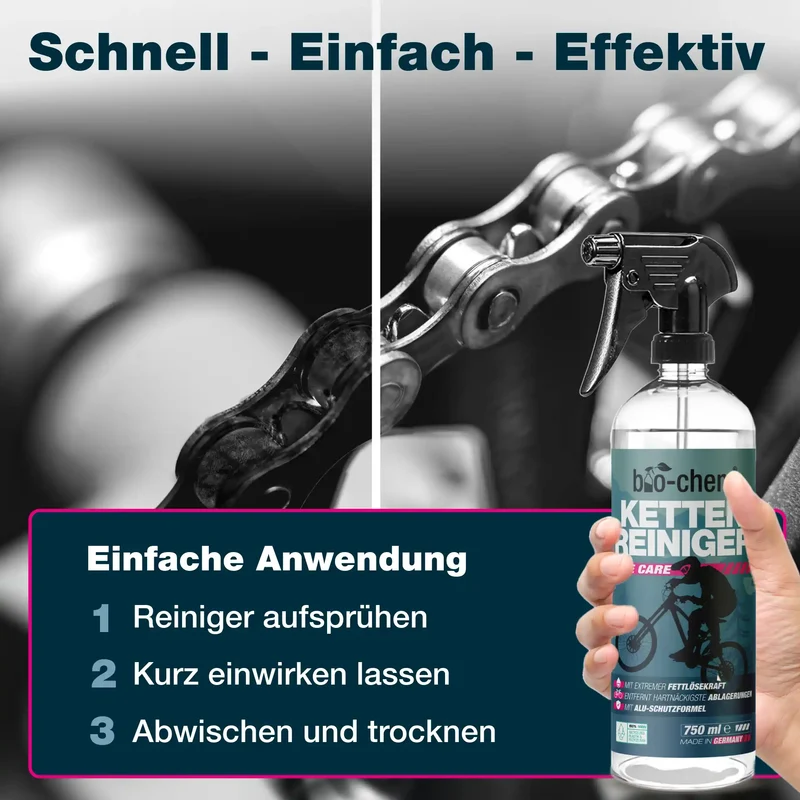 Kettenreiniger Fahrrad (750 ML + Zubehör)