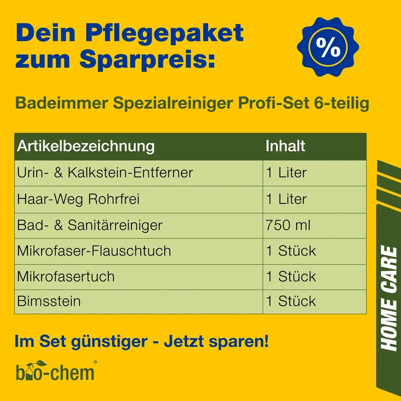 Badreiniger-Set (PROFI 6-teilig)