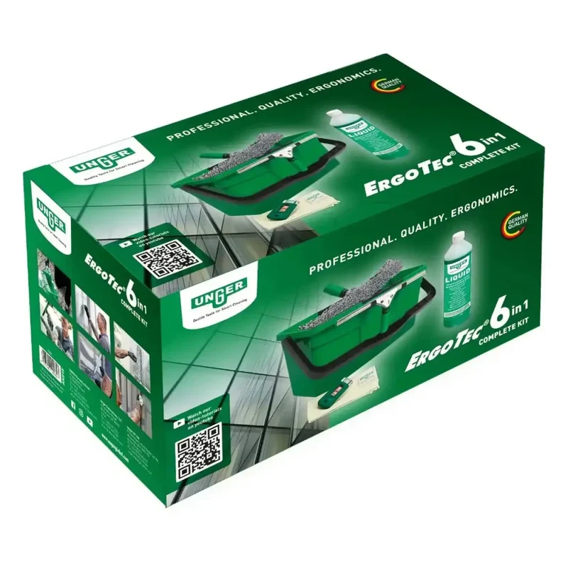 UNGER ErgoTec Fensterputzer-Komplett-Set 6in1 AK015
