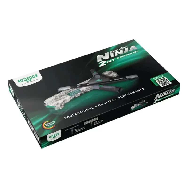 UNGER ErgoTec Ninja Starter Fensterputzer-Set 2in1 AKN10