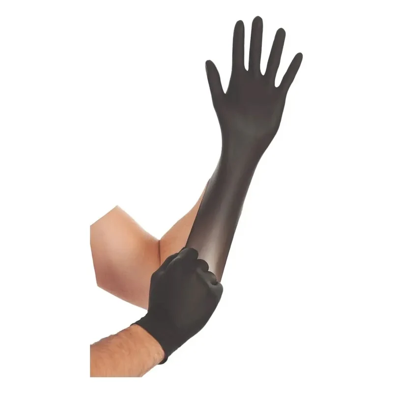 Hygostar "Safe Super Stretch" Nitril-Handschuhe Schwarz 100 Stück