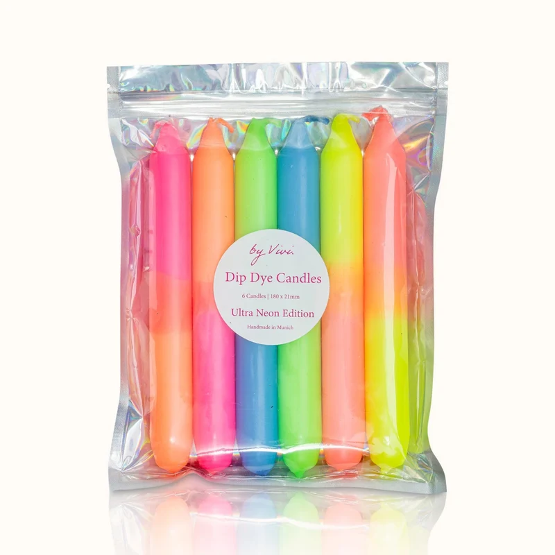 by Vivi Dip Dye Kerzen Set 6-teilig
