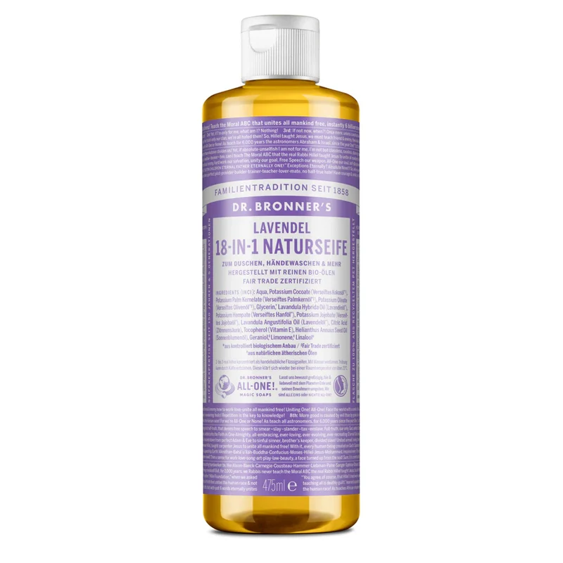 POS Dr. Bronner's Flüssigseife "18-in-1" verschiedene Sorten
