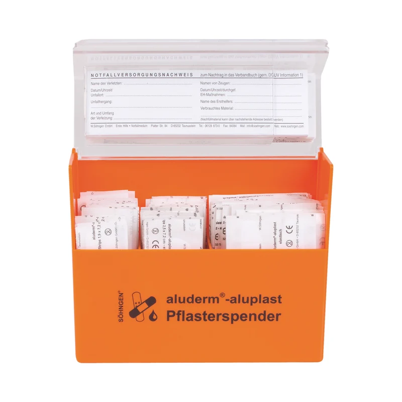 Pflasterspender aluderm®-aluplast gefüllt | Packung (1 Stück)