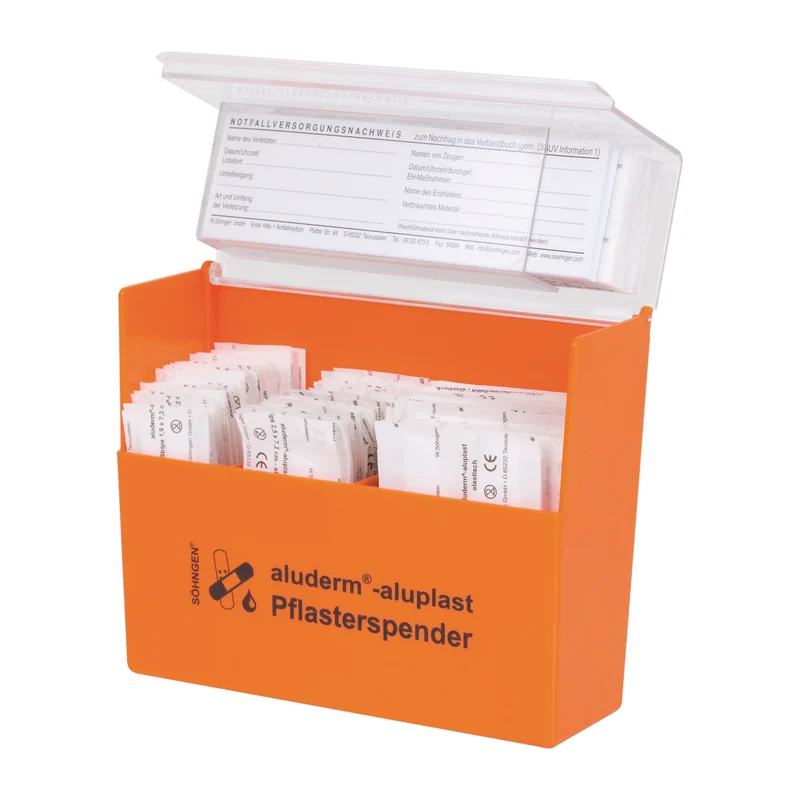 Pflasterspender aluderm®-aluplast gefüllt | Packung (1 Stück)