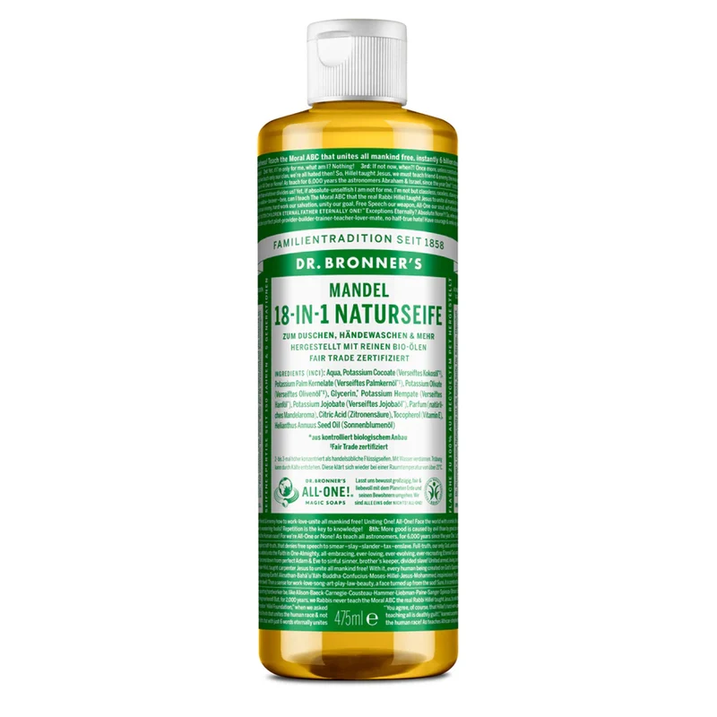 Dr. Bronner's Flüssigseife "18-in-1" Mandel - verschiedene Größen