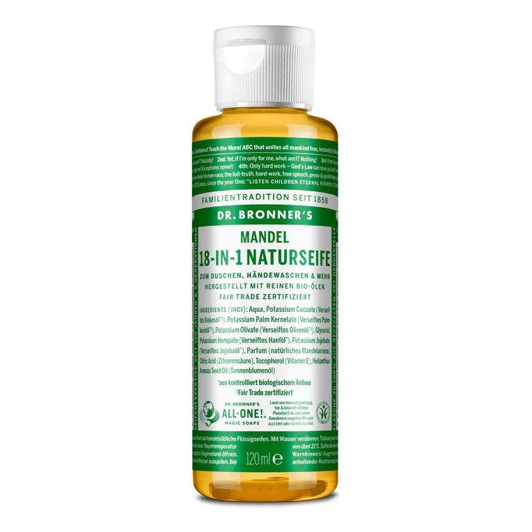 Dr. Bronner's Flüssigseife "18-in-1" Mandel - verschiedene Größen