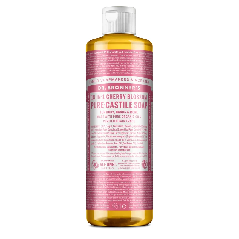 Dr. Bronner's Flüssigseife "18-in-1" Kirschblüte - verschiedene Größen