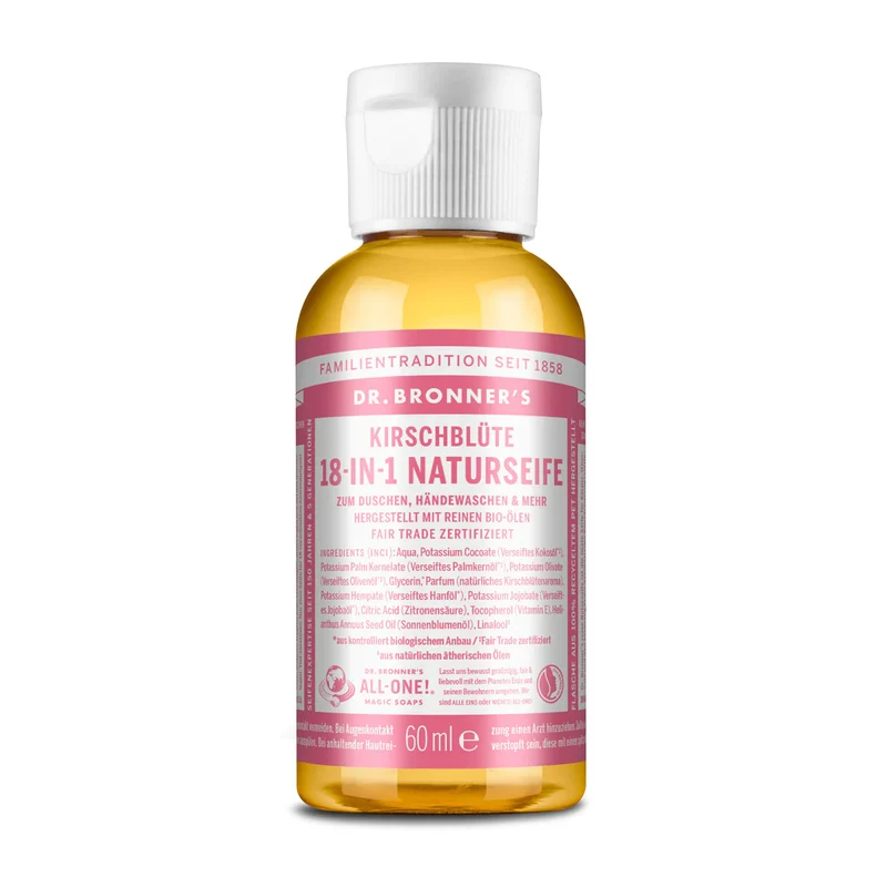 Dr. Bronner's Flüssigseife "18-in-1" Kirschblüte - verschiedene Größen