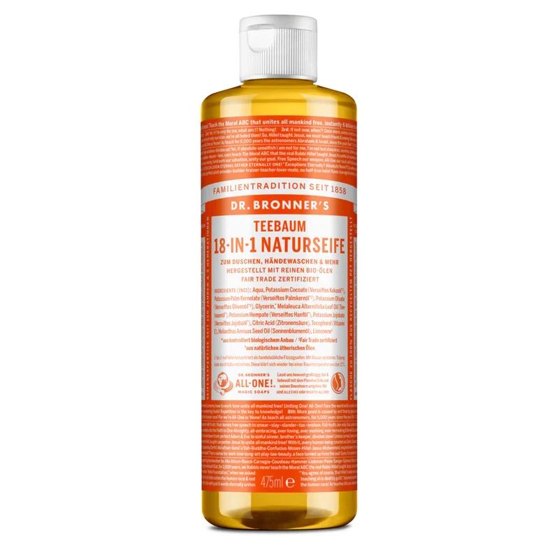 Dr. Bronner's Flüssigseife "18-in-1" Teebaum - verschiedene Größen