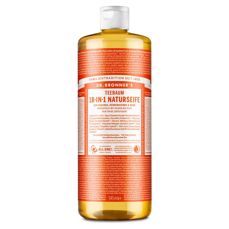 Dr. Bronner's Flüssigseife "18-in-1" Teebaum - verschiedene Größen