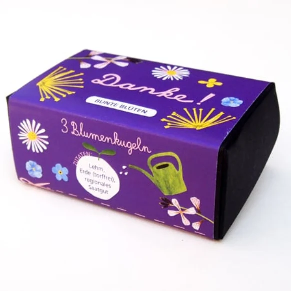 STUDIOLAUBE Saatgut Geschenkebox "Blumenkugeln" 3er-Set