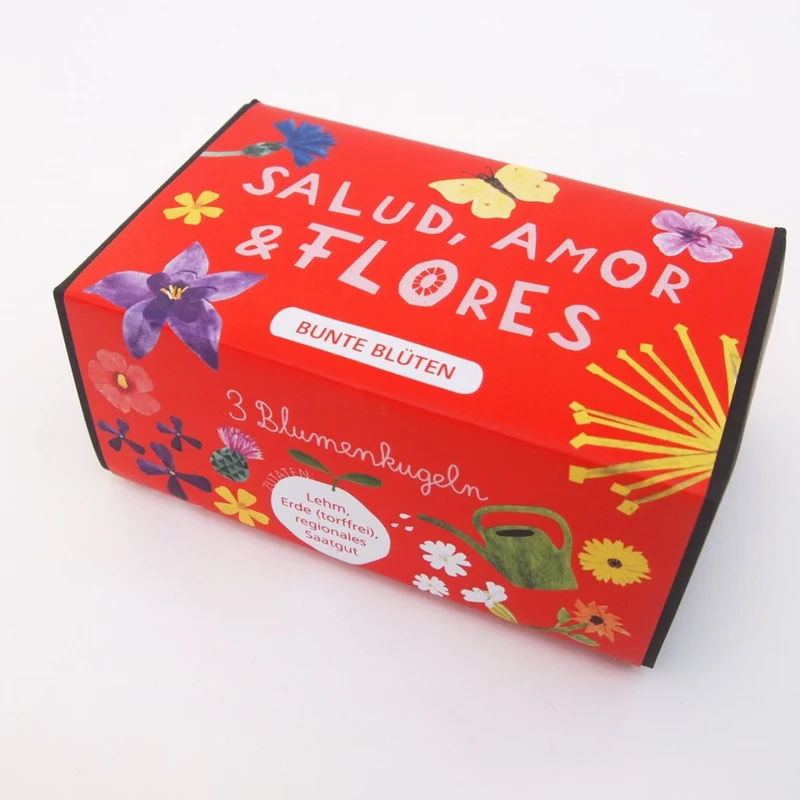 STUDIOLAUBE Saatgut Geschenkebox "Blumenkugeln" 3er-Set