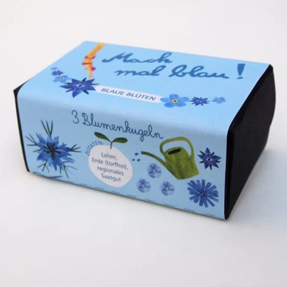 STUDIOLAUBE Saatgut Geschenkebox "Blumenkugeln" 3er-Set