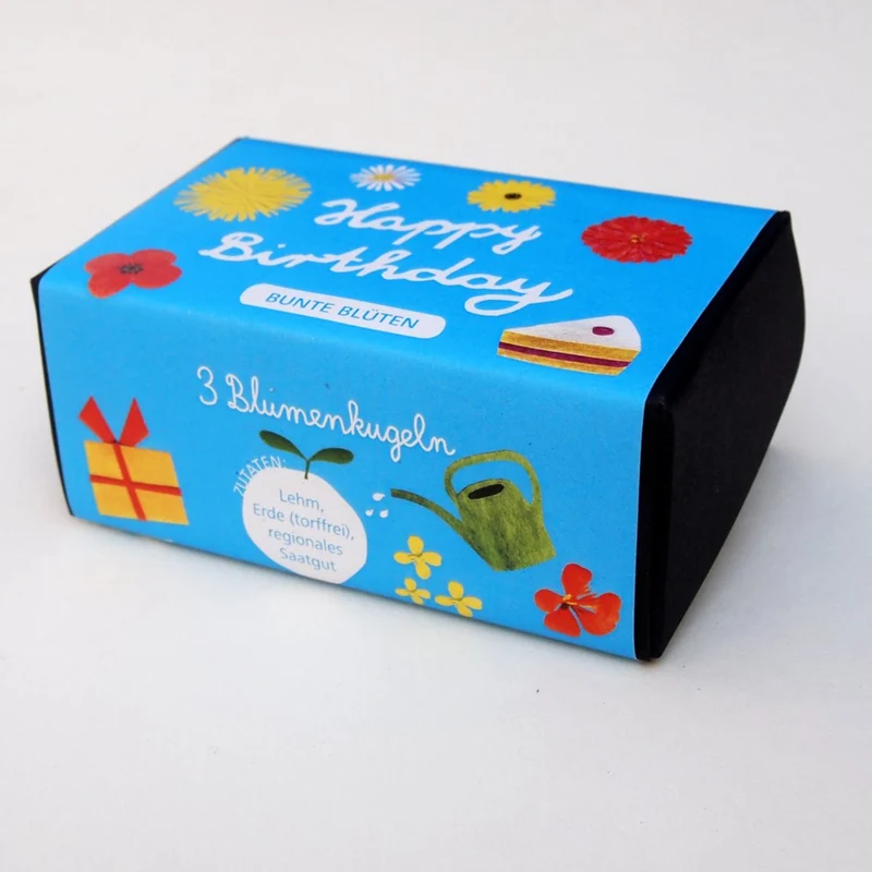 STUDIOLAUBE Saatgut Geschenkebox "Blumenkugeln" 3er-Set