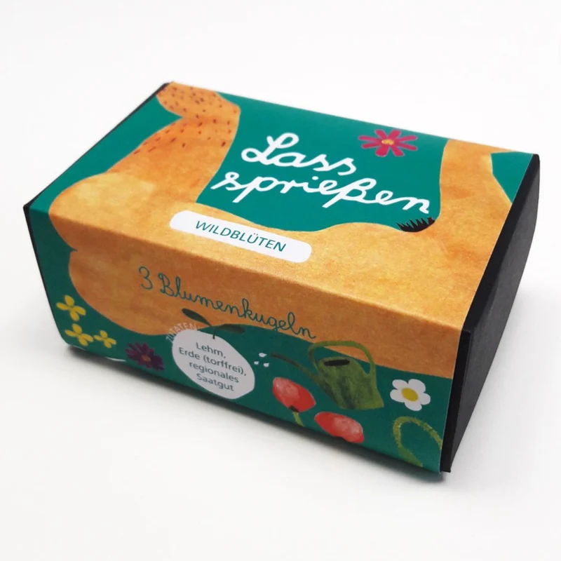 STUDIOLAUBE Saatgut Geschenkebox "Blumenkugeln" 3er-Set