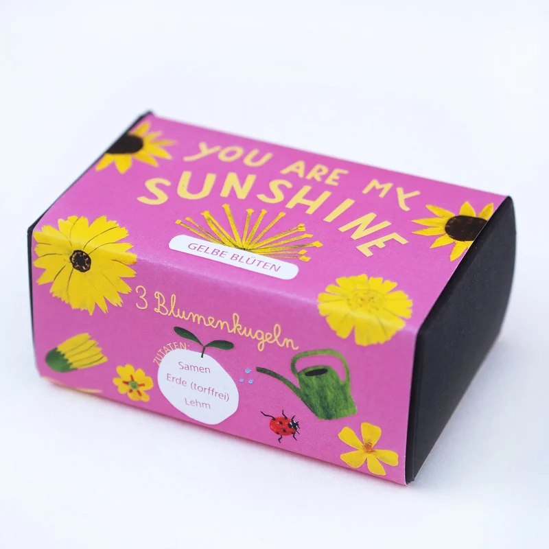 STUDIOLAUBE Saatgut Geschenkebox "Blumenkugeln" 3er-Set