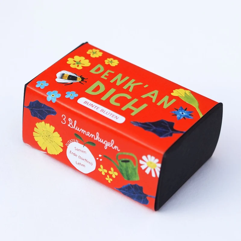 STUDIOLAUBE Saatgut Geschenkebox "Blumenkugeln" 3er-Set