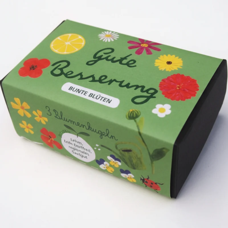 STUDIOLAUBE Saatgut Geschenkebox "Blumenkugeln" 3er-Set