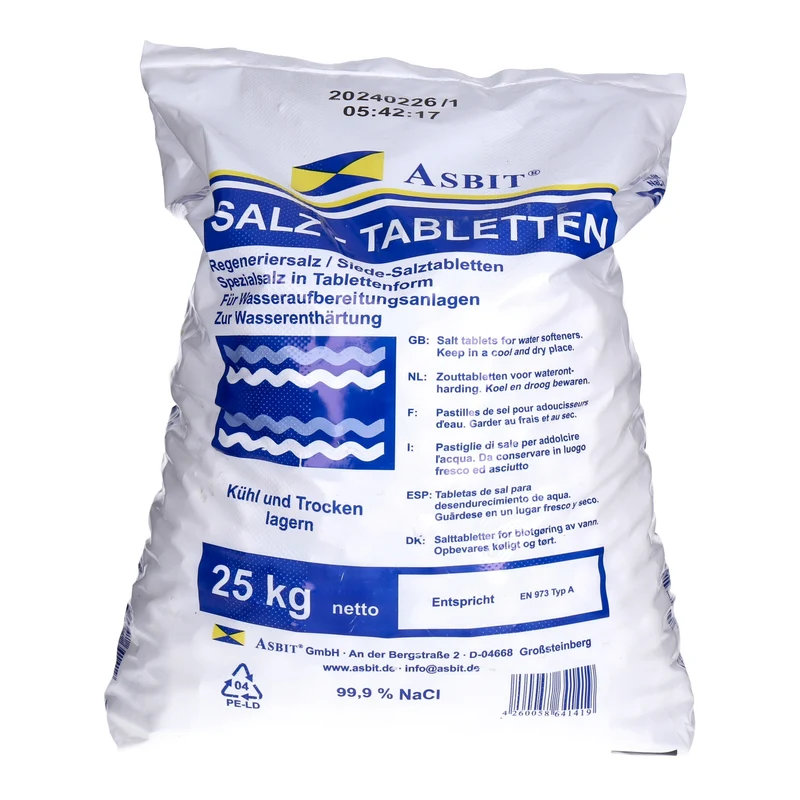ASBIT Regeneriersalz Tabletten für Wasserenthärter Wasserenthärtern Entkalkern hochreines Siedesalz