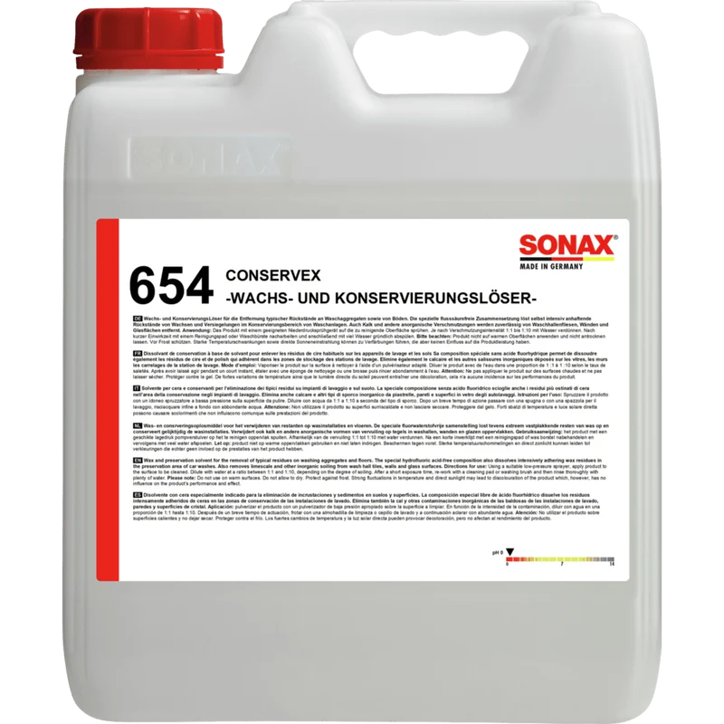 SONAX ConservEx -Wachs- und KonservierungsLöser- | Kanister (10 l)