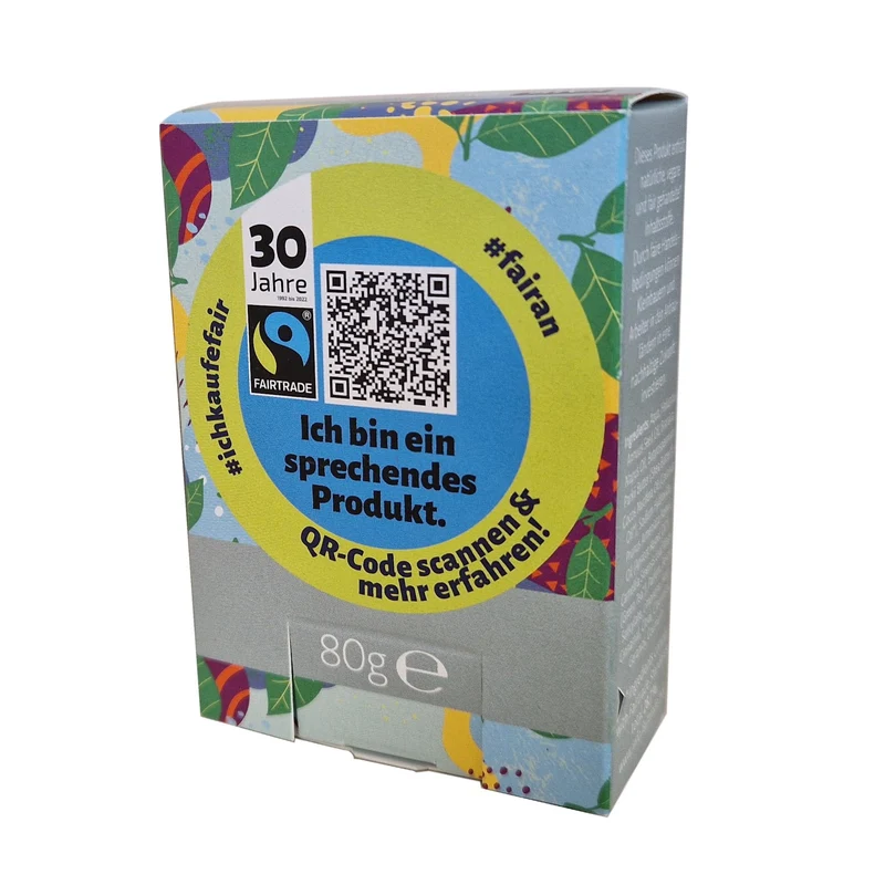 FAIR SQUARED Fairtrade Jubiläum Duschseife "Grüntee" 80 g