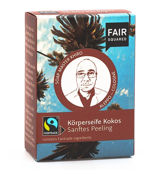 FAIR SQUARED Körperseife Kokos Peeling 80 g
