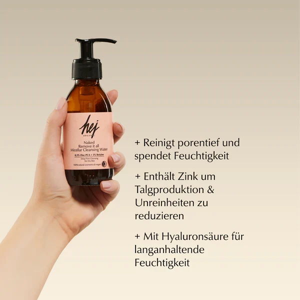HEJ ORGANIC NAKED Mizellen Reinigungswasser "Remove It All Cleansing Water" 150 ml