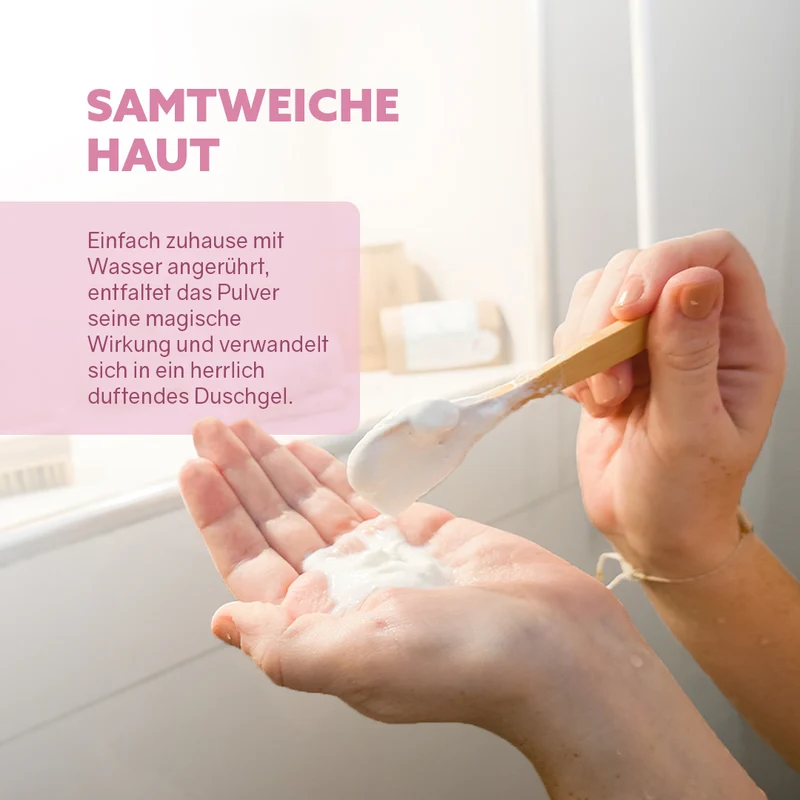 puremetics Duschgel-Pulver "Rosengarten"