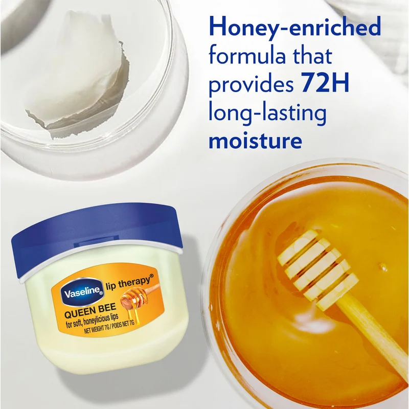 Vaseline Lip Therapy 7G Queen Bee | Pflegender Lippenbalsam für optimale Feuchtigkeit mit Honig |