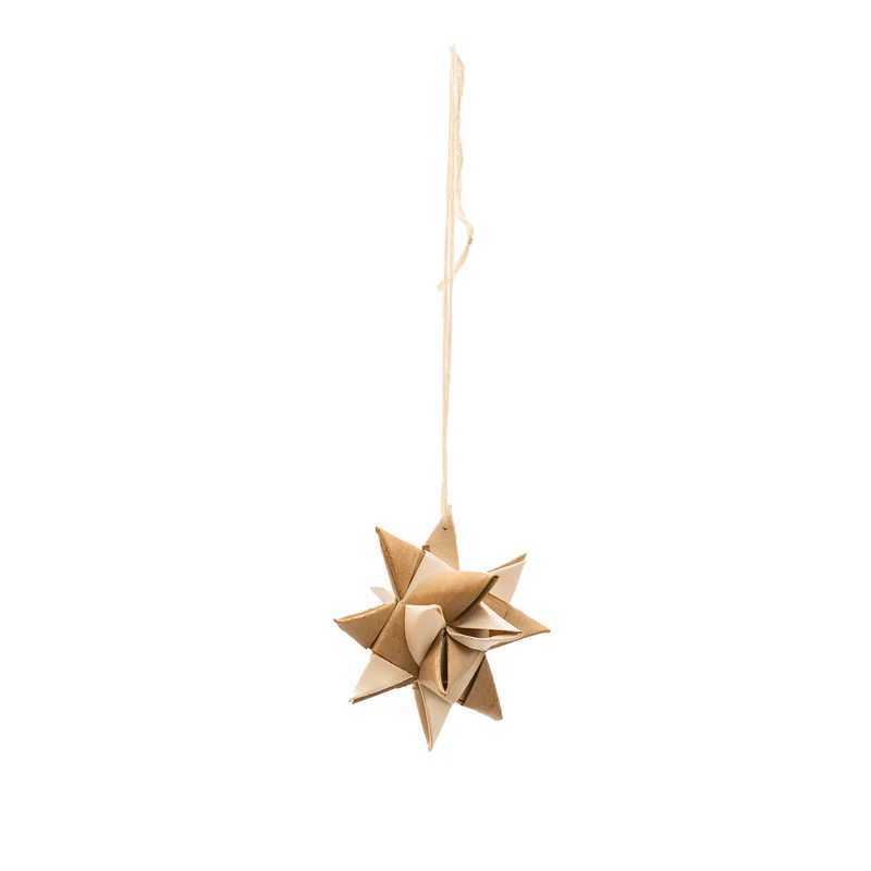 FAIR ZONE Weihnachtssterne aus Palmyrah 12er-Set