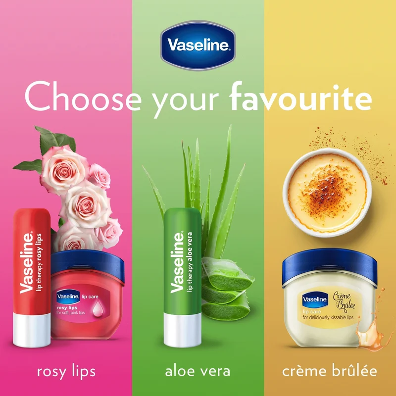 Vaseline Lip Therapy Aloe Vera | Getönter Lippenbalsam | Lippenstift mit Aloe Vera und Vitamin E